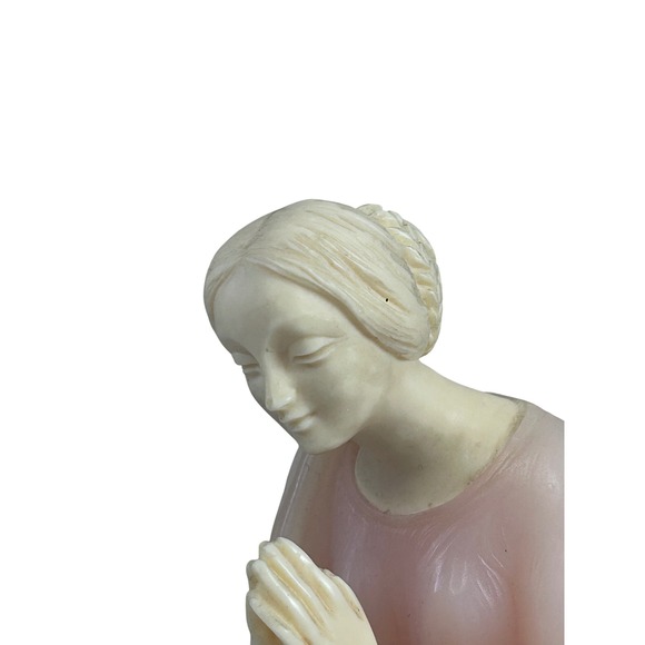 Vintage Ruggeri Bianchi Italy Madonna Child Figurine Religious Alabaster Resin - Picture 5 of 12